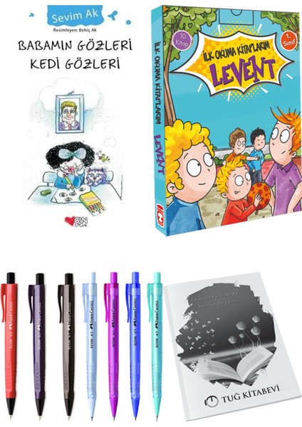 İlk Okuma Kitaplarım Levent 1 10 Kitap ve Babamın Gözleri Kedi Gözleri 2li Set