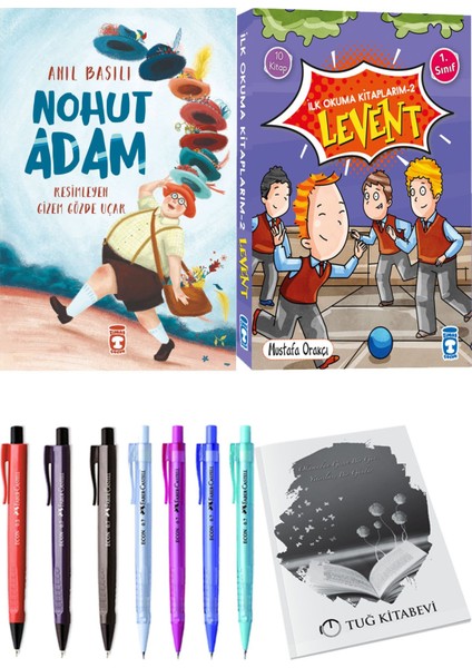 İlk Okuma Kitaplarım 2 Levent 10 Kitap ve Nohut Adam 2li Set