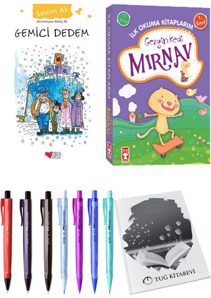 İlk Okuma Kitaplarım Gezgin Kedi Mırnav 10 Kitap ve Gemici Dedem 2li Set
