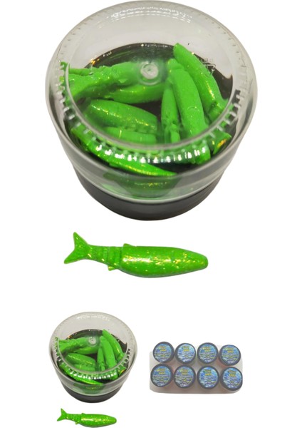 Renatcarp Trout Peynir (Cheese) Kokulu Özel Seri Yüzen Silikon Ringa Yavru Balık Alabalık Yemi(Yeşil)