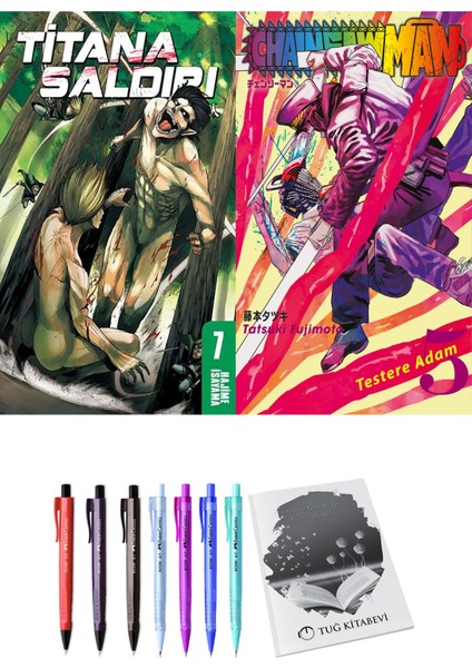 Titana Saldırı 7 ve Chainsawman 5 2li Set