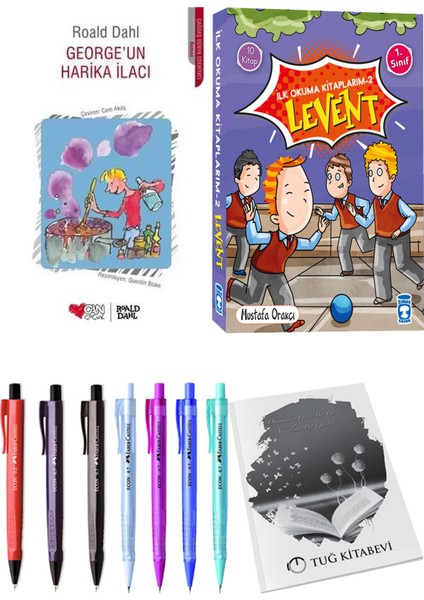 İlk Okuma Kitaplarım 2 Levent 10 Kitap ve George'un Harika Ilacı 2li Set