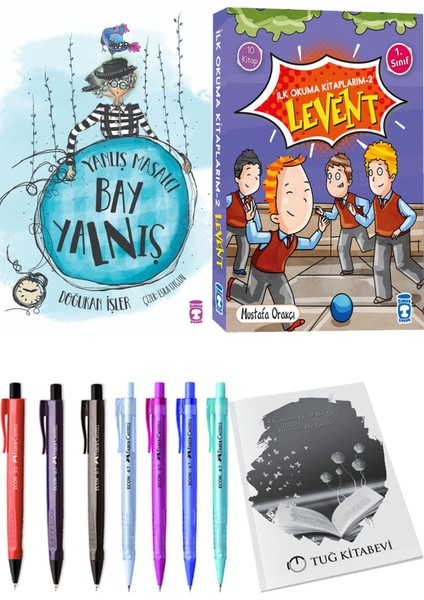 İlk Okuma Kitaplarım 2 Levent 10 Kitap ve Yanlış Masalcı Bay Yalnış 2li Set