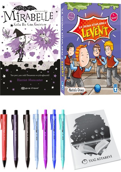 İlk Okuma Kitaplarım 2 Levent 10 Kitap ve Mirabelle 3 Kötü Bir Gün Geçiriyor 2li Set