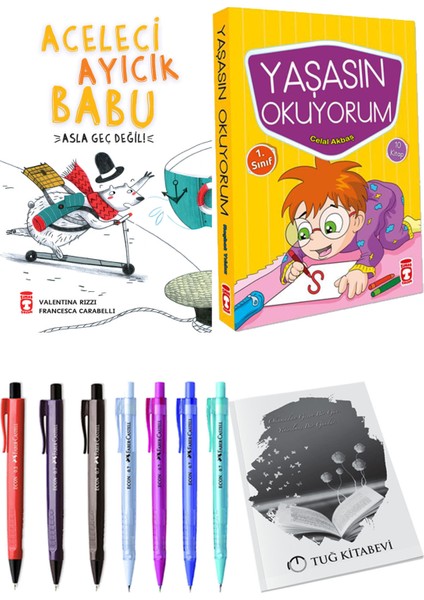 Yaşasın Okuyorum 10 Kitap ve Aceleci Ayıcık Babu Asla Geç Değil 2li Set