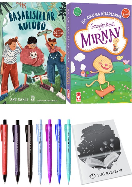 İlk Okuma Kitaplarım Gezgin Kedi Mırnav 10 Kitap ve Başarısızlar Kulübü 2li Set
