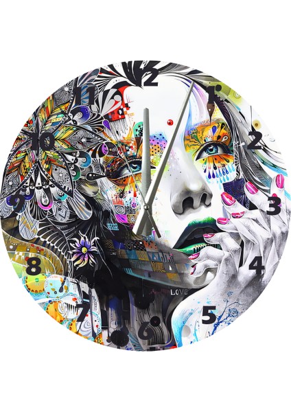 Düşünen Kız 30 x 30 cm Akrilik Dekoratif Modern Duvar Saati fiyatları