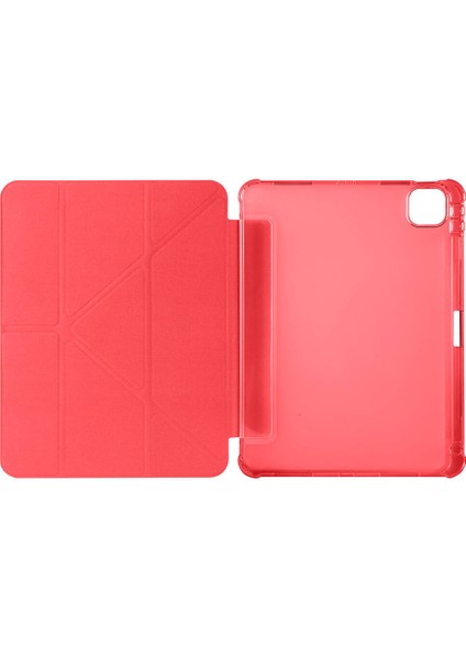 Noktaks - iPad Air 11 M2 2024 A2902-A2903-A2904 - Kılıf Kalem Bölmeli Standlı Tri Folding Kılıf - Koyu Yeşil