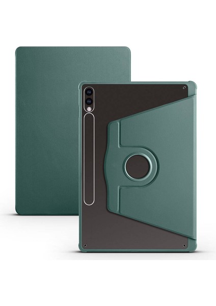 Noktaks - Galaxy Tab S10+ Plus 12.4.inç SM-X820 - Kılıf Kalem Bölmeli Dönen Termik Standlı Kılıf - Mavi