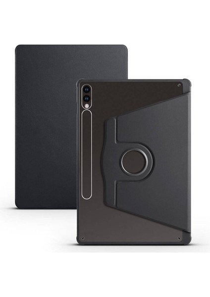 Noktaks - Galaxy Tab S10+ Plus 12.4.inç SM-X820 - Kılıf Kalem Bölmeli Dönen Termik Standlı Kılıf - Mavi