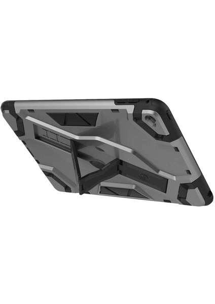 Noktaks - iPad Mini 5.nesil 7.9.inç 2019 A2133-A2124-A2126-A2125 - Kılıf Koruyucu El Tutmalı Defens Tablet Kılıf -Siyah-Gri indirimleri