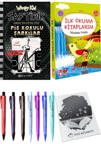 İlk Okuma Kitaplarım 10 Kitap ve Saftirik 17 Pis Kokulu Şarkılar 2li Set
