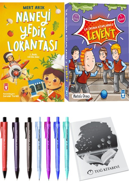 İlk Okuma Kitaplarım 2 Levent 10 Kitap ve Naneyi Yedik Lokantası 2li Set