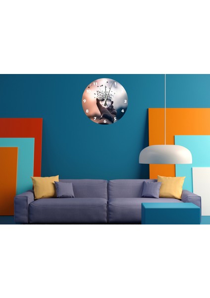 Zaman Bitişi 30 x 30 cm Akrilik Dekoratif Modern Duvar Saati