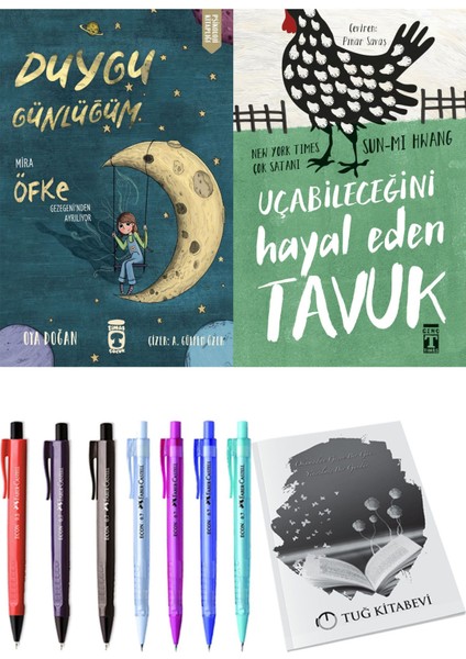 Uçabileceğini Hayal Eden Tavuk ve Duygu Günlüğüm Mira Öfke Gezegeni'nden Ayrılıyor 2li Set