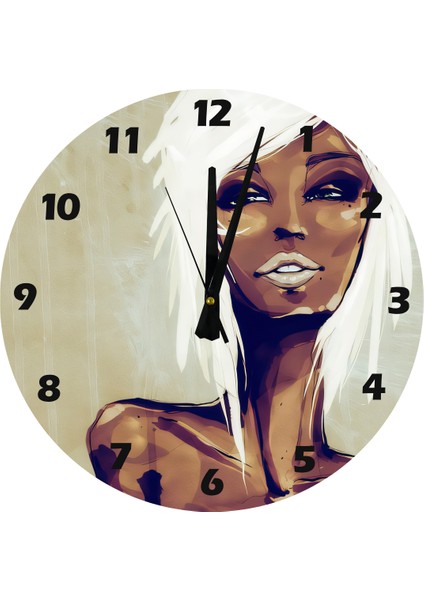 Siyah ve Güzel 30 x 30 cm Akrilik Dekoratif Modern Duvar Saati fiyatları
