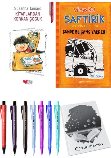 Saftirik 9 Bende Bu Şans Varken! ve Kitaplardan Korkan Çocuk 2li Set