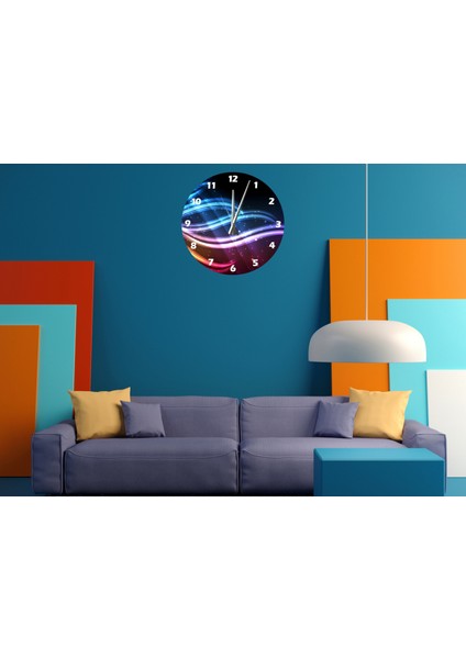 Işıldama 30 x 30 cm Akrilik Dekoratif Modern Duvar Saati