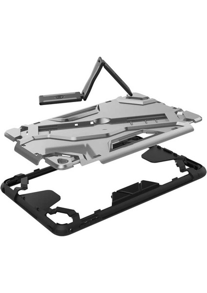 Noktaks - iPad Mini 2.3 7.9.inç A1490-A1491-A1599-A1600 - Kılıf Koruyucu El Tutmalı Defens Tablet Kılıf - Siyah-Gri fiyatları