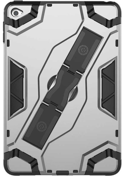 Noktaks - iPad Mini 2.3 7.9.inç A1490-A1491-A1599-A1600 - Kılıf Koruyucu El Tutmalı Defens Tablet Kılıf - Siyah-Gri indirimleri