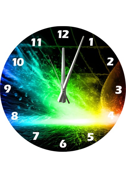 Güneş Patlaması 30 x 30 cm Akrilik Dekoratif Modern Duvar Saati fiyatları