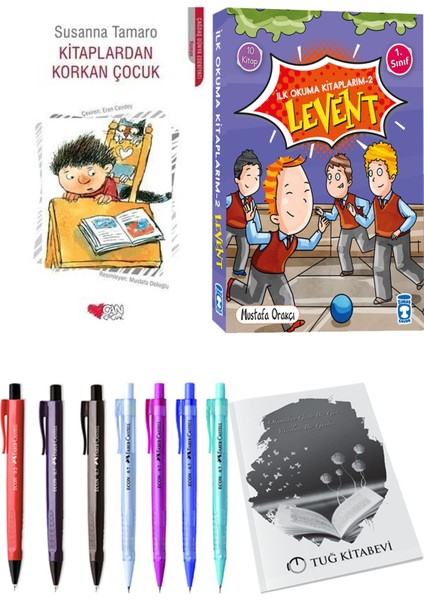 İlk Okuma Kitaplarım 2 Levent 10 Kitap ve Kitaplardan Korkan Çocuk 2li Set