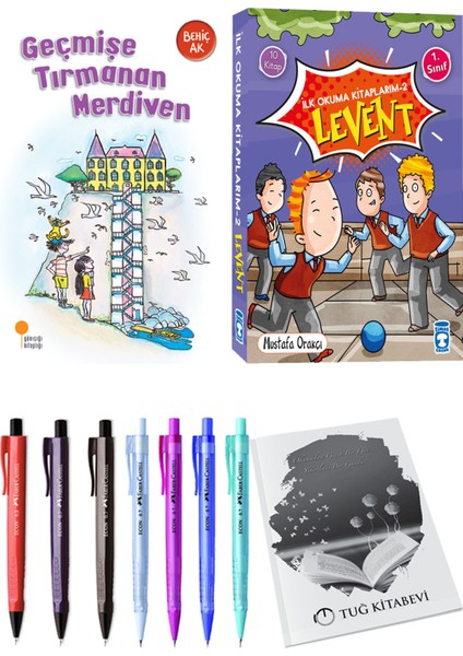 İlk Okuma Kitaplarım 2 Levent 10 Kitap ve Geçmişe Tırmanan Merdiven 2li Set