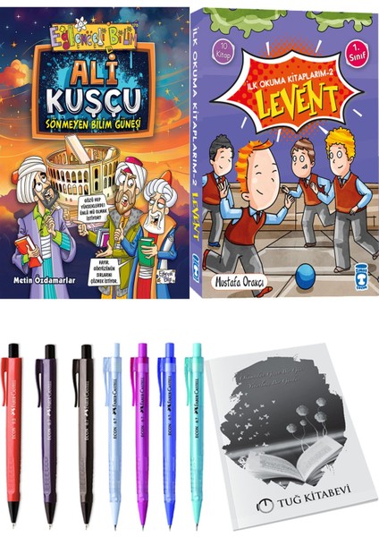 İlk Okuma Kitaplarım 2 Levent 10 Kitap ve Ali Kuşçu Sönmeyen Bilim Güneşi 2li Set