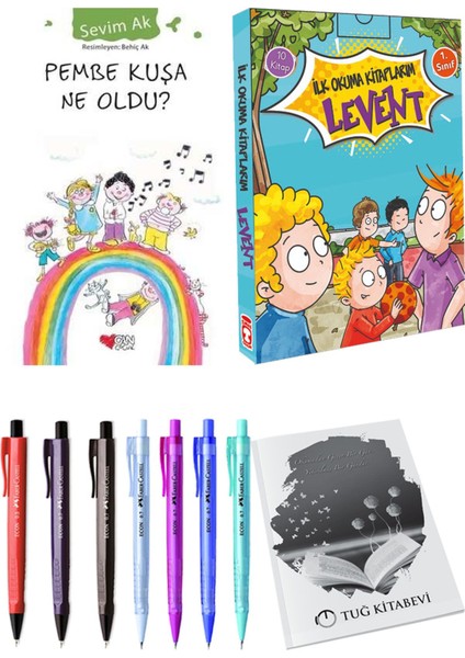 İlk Okuma Kitaplarım Levent 1 10 Kitap ve Pembe Kuşa Ne Oldu? 2li Set