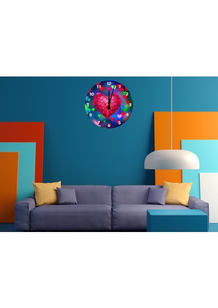 Kalpler Diyarı 30 x 30 cm Akrilik Dekoratif Modern Duvar Saati