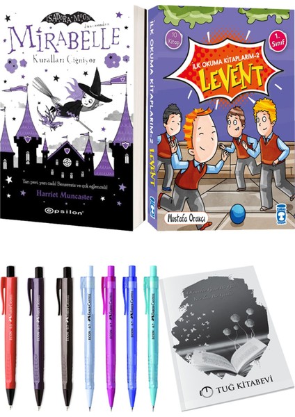 İlk Okuma Kitaplarım 2 Levent 10 Kitap ve Mirabelle 2 Kuralları Çiğniyor 2li Set