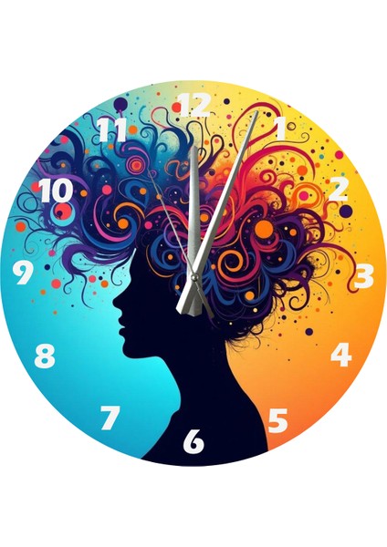 Hayat ve Renkler 30 x 30 cm Akrilik Dekoratif Modern Duvar Saati fiyatları