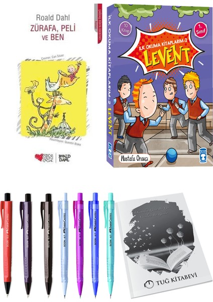 İlk Okuma Kitaplarım 2 Levent 10 Kitap ve Zürafa, Peli ve Ben 2li Set