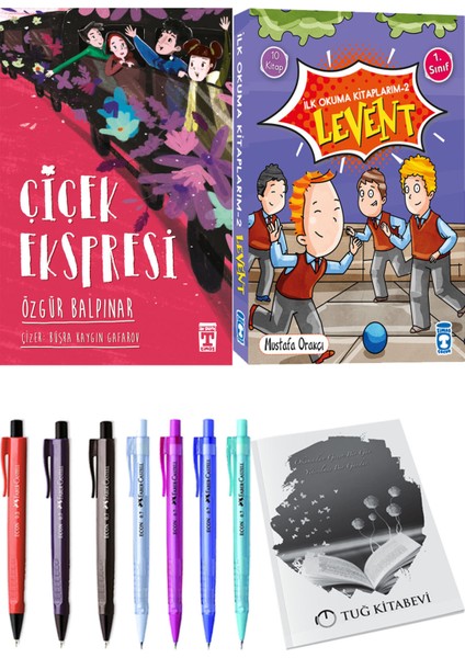İlk Okuma Kitaplarım 2 Levent 10 Kitap ve Çiçek Ekspresi 2li Set