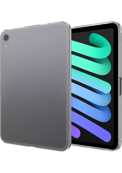 Noktaks - iPad Mini 6.nesil 8.3.inç 2021 A2567-A2568-A2569 - Kılıf Süper Silikon Kapak - Şeffaf
