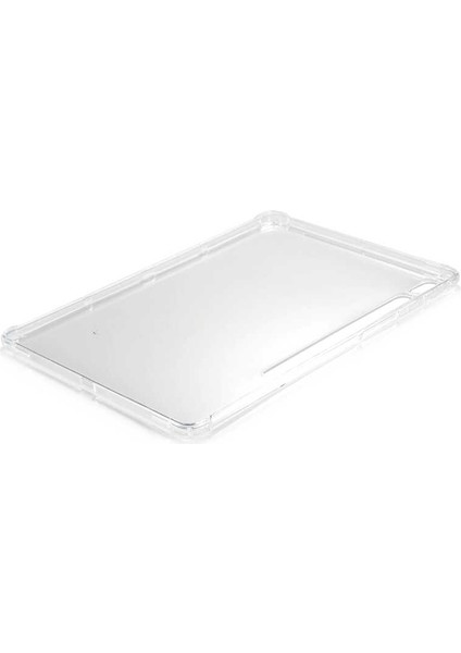 Noktaks - Galaxy Tab S7+ Plus 12.4.inç SM-X970 - Kılıf Köşe Korumalı Anti Shock Silikon Kapak - Şeffaf