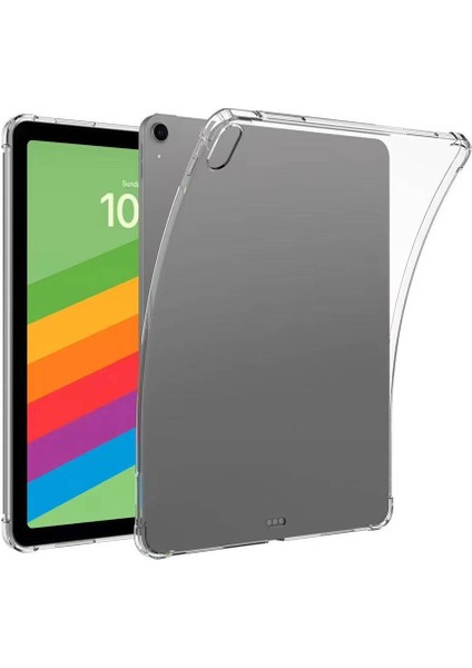 Noktaks - iPad Air 13 M2 2024 A2898-A2899-A2900 - Kılıf Köşe Korumalı Anti Shock Silikon Kapak - Şeffaf