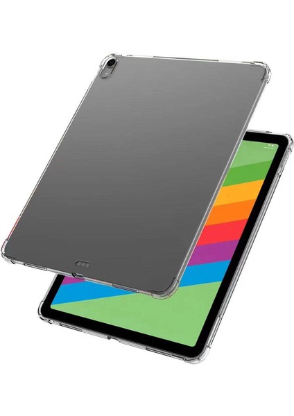 Noktaks - iPad Air 13 M2 2024 A2898-A2899-A2900 - Kılıf Köşe Korumalı Anti Shock Silikon Kapak - Şeffaf