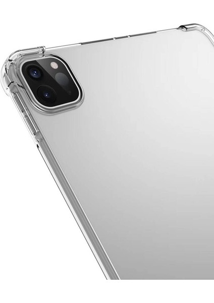 Noktaks - iPad Pro 13 M4 2024 A2925-A2926-A3007 - Kılıf Köşe Korumalı Anti Shock Silikon Kapak - Şeffaf