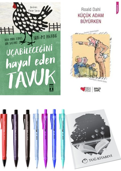 Küçük Adam Büyürken ve Uçabileceğini Hayal Eden Tavuk 2li Set