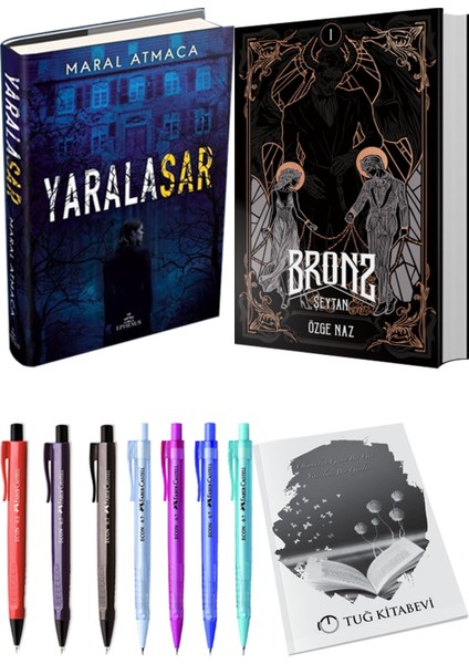 Bronz 1 Şeytan Ciltli ve Ephesus Yayınları Yaralasar 1 Ciltli Maral Atmaca 2li Set