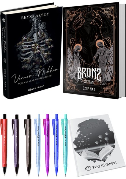 Bronz 1 Şeytan Ciltli ve Epsilon Vernem Nidahen Ciltli Beyza Aksoy 2li Set