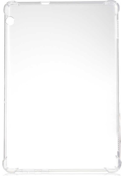 Noktaks - Mediapad T5 10.1.inç - Kılıf Köşe Korumalı Anti Shock Silikon Kapak - Şeffaf