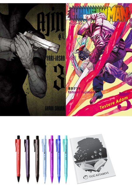 Ajin 3 ve Chainsawman 5 2li Set