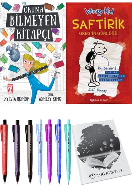 Saftirik 1 Greg'in Günlüğü ve Okuma Bilmeyen Kitapçı 2li Set