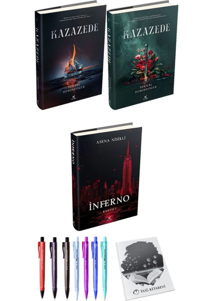 Kazazede 2li Set Ciltli ve Inferno Kanto 1 Ciltli Asena Nişikli