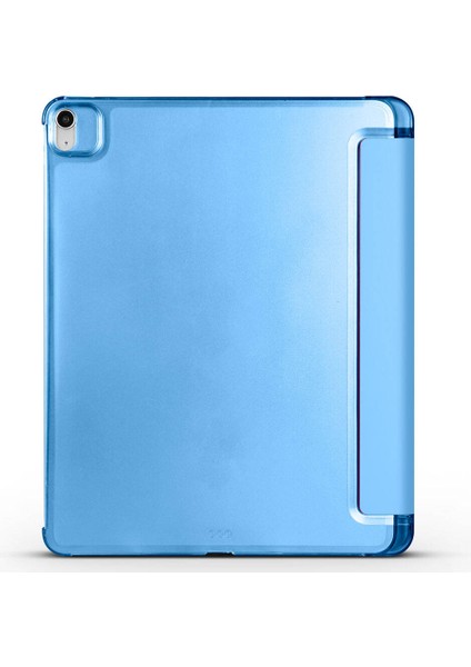 Noktaks - iPad Pro 12.9.inç 4.nesil A2229-A2069-A2232-A2233 - Kılıf Smart Cover Kalem Bölmeli Standlı 1-1 Kılıf -Kırmızı