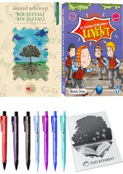İlk Okuma Kitaplarım 2 Levent 10 Kitap ve Bir Şeftali Bin Şeftali 2li Set