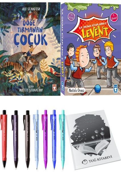 İlk Okuma Kitaplarım 2 Levent 10 Kitap ve Göğe Tırmanan Çocuk 2li Set