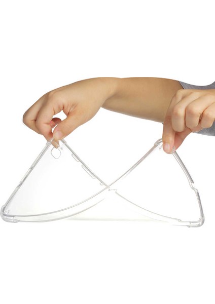 Noktaks - Galaxy Tab S6 Lite 10.4.inç SM-P610 - Kılıf Köşe Korumalı Anti Shock Silikon Kapak - Şeffaf modelleri